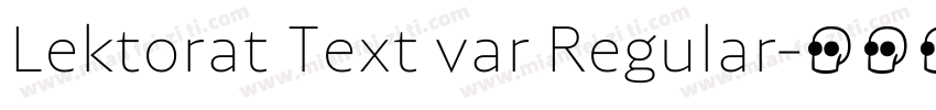 Lektorat Text var Regular字体转换